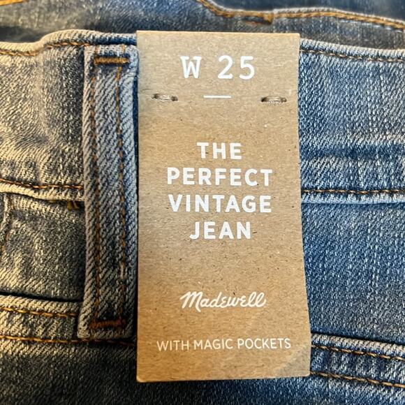 MADEWELL The Perfect Vintage Classic Skinny Distressed Jeans Size 25 NWT - Picture 7 of 10